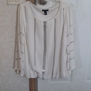 Macy's sequence dress blouse Size 1x